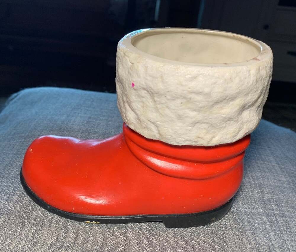 Santa’s Boot ceramic vase by N.Foster